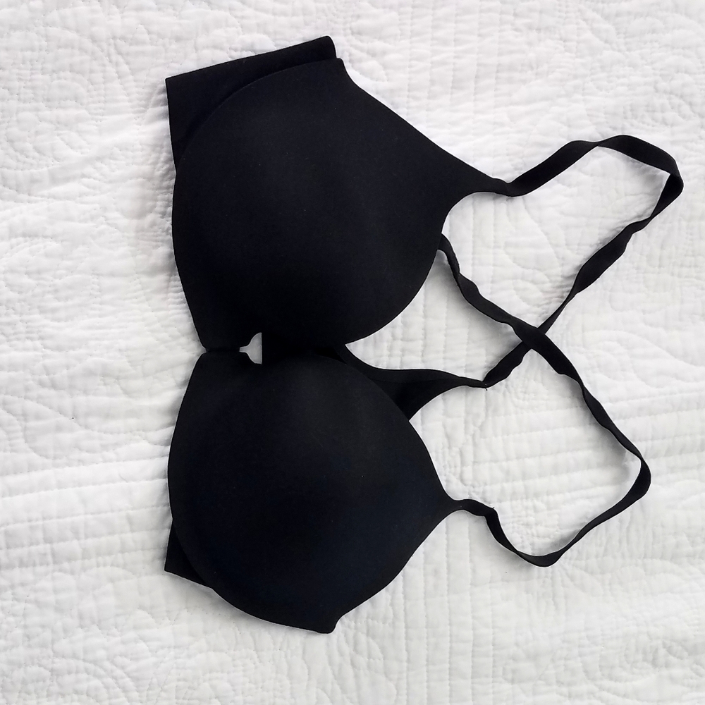 Victoria's Secret Black push up Racerback bra 34D